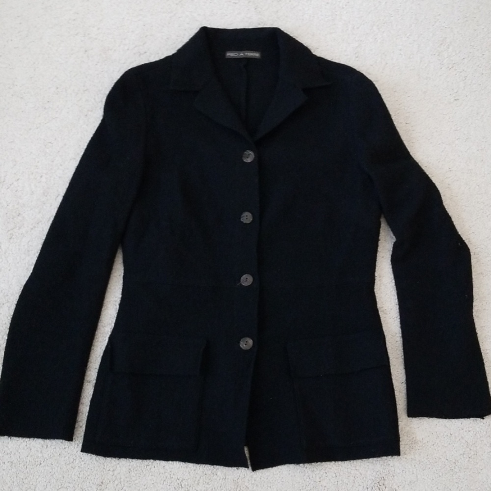 🔥Pied A Terre black wool jacket 4